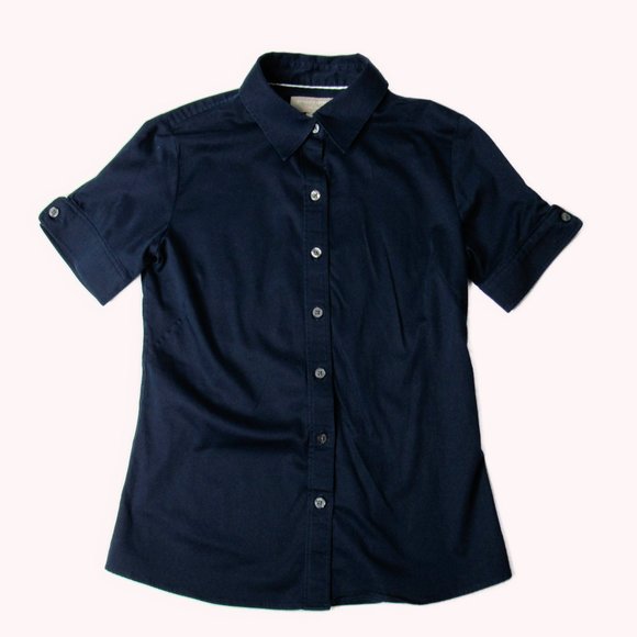 Banana Republic Navy Non-Iron Shirt - Picture 1 of 3